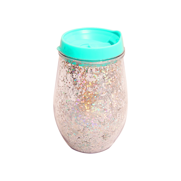 Vaso Plástico C/Brillos 3 colores