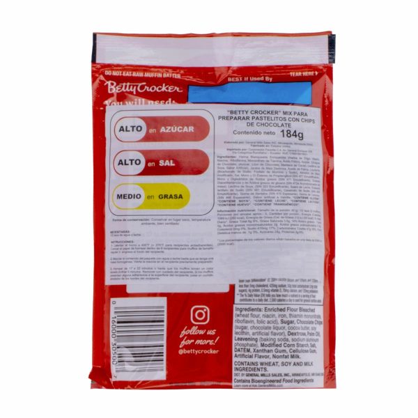 Premezcla Para Muffins Con Chispas De Chocolate BETTY CROCKER - Image 2