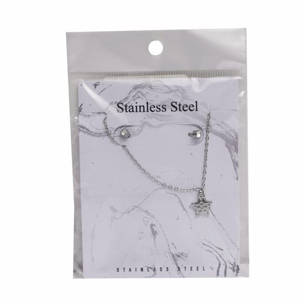 Aretes Y Collar Con Dije De Luna STAINLESS STEEL
