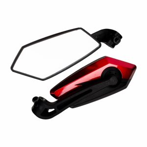 Espejo Retrovisor Para Moto Color Rojo Y Negro TAEKO