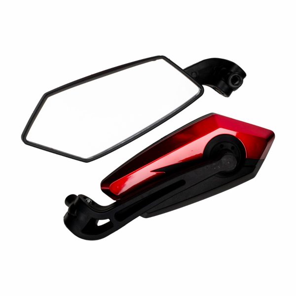 Espejo Retrovisor Para Moto Color Rojo Y Negro TAEKO