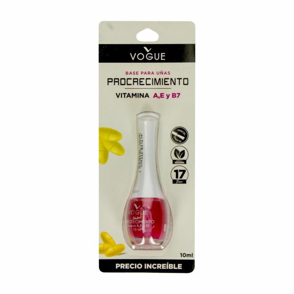 Base Para Uñas Procrecimiento Con Vitamina A, E Y B7 VOGUE