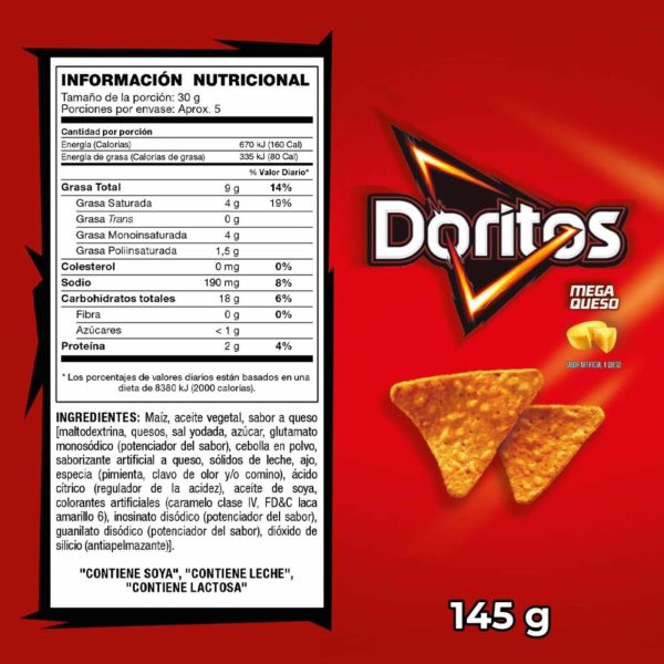 Bocaditos De Maíz Mega Queso DORITOS - Image 2