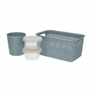 Set Accesorios Reposteros Canasta Y Tacho Gris PLAPASA