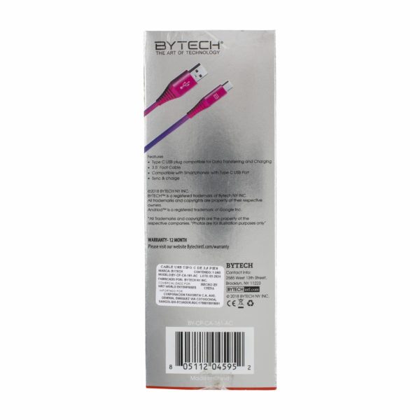 Cargador USB Tipo C Multicolor BYTECH - Image 2