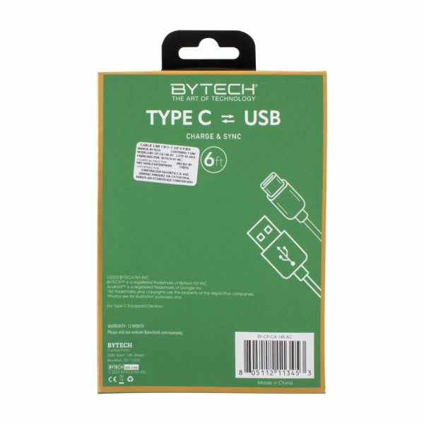 Cable Cargador USB-A Hacia USB-C BYTECH - Image 2