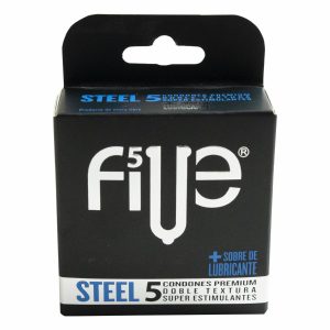 Preservativos Steel Textura FIVE