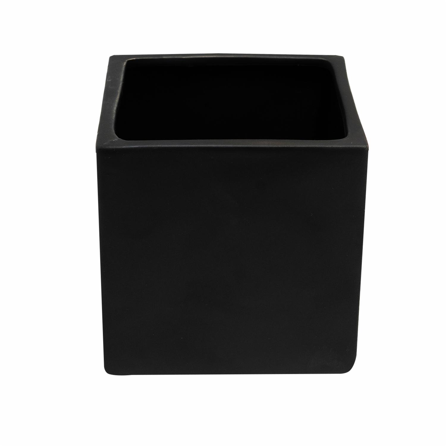 Macetero Negro De Cerámica URBAN TRENDS COLLECTION Unidad