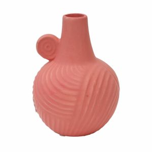 Florero Decorativo Melocotón Con Asa De Cerámica URBAN TRENDS COLLECTION Unidad