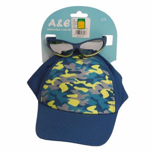 Set De Vicera Con Gafas Camuflaje Azul A&E 2 Piezas