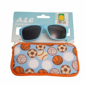 Set De Lentes Pelota Celeste AE Con Estuche