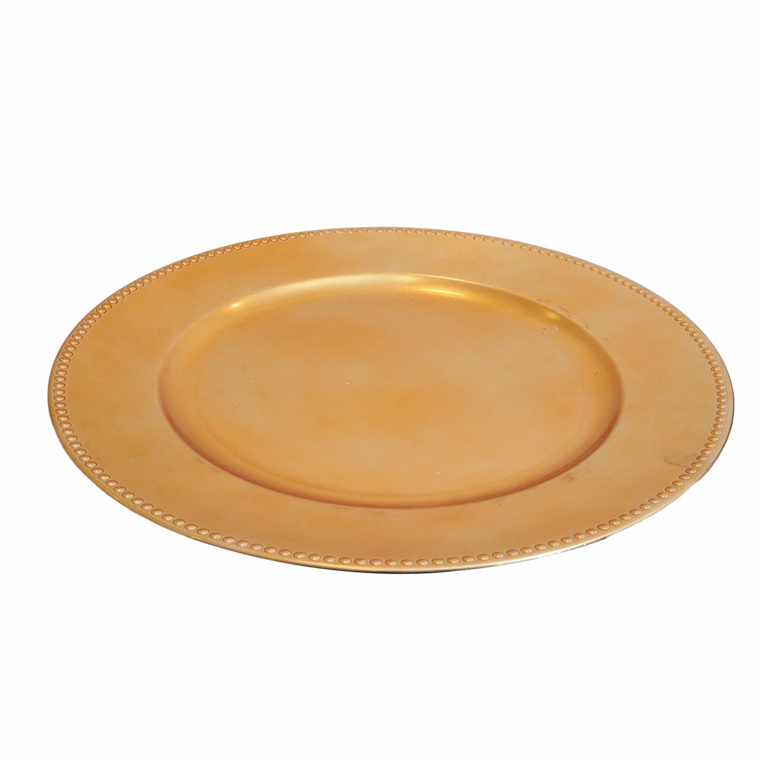 Plato Base Básico Dorado Z&L 33 Cm