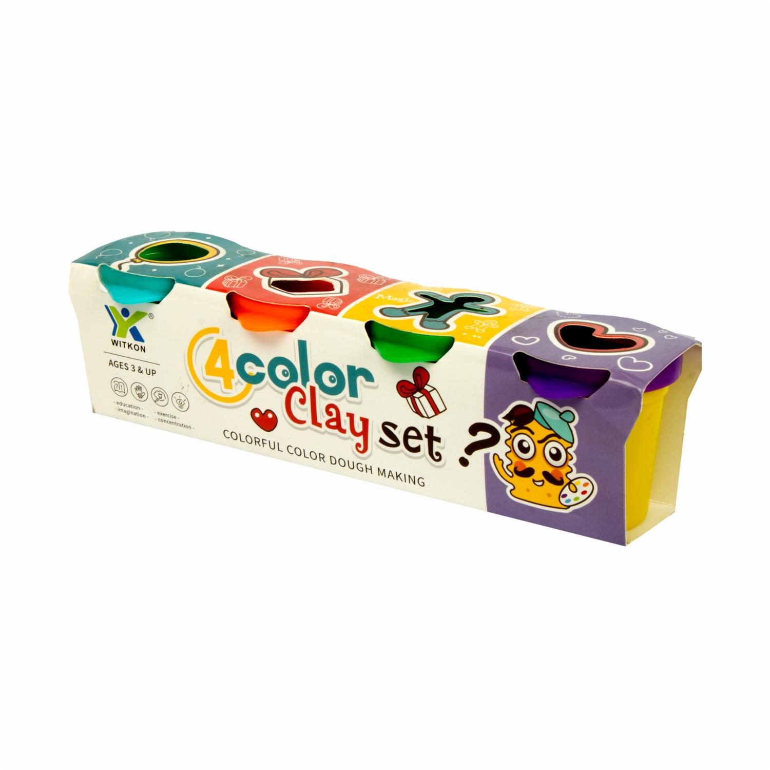 Arcilla Didáctica Para Moldear WITKON 4 Colores