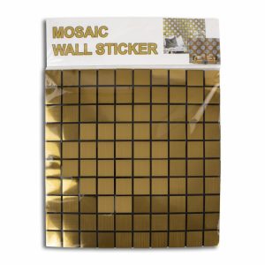 Adhesivo De Pared Decorativo Mosaico Dorado QI JIA Unidad