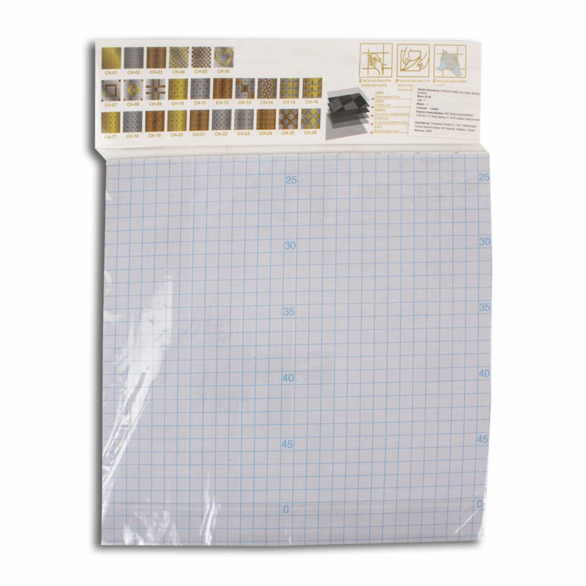 Adhesivo De Pared Decorativo Mosaico Dorado QI JIA Unidad - Image 2