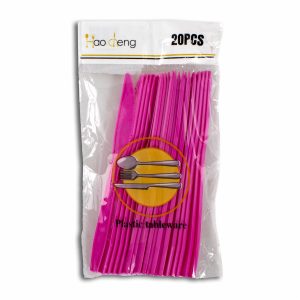 Cuchillo Plástico Fucsia PARTY X 20 Uds