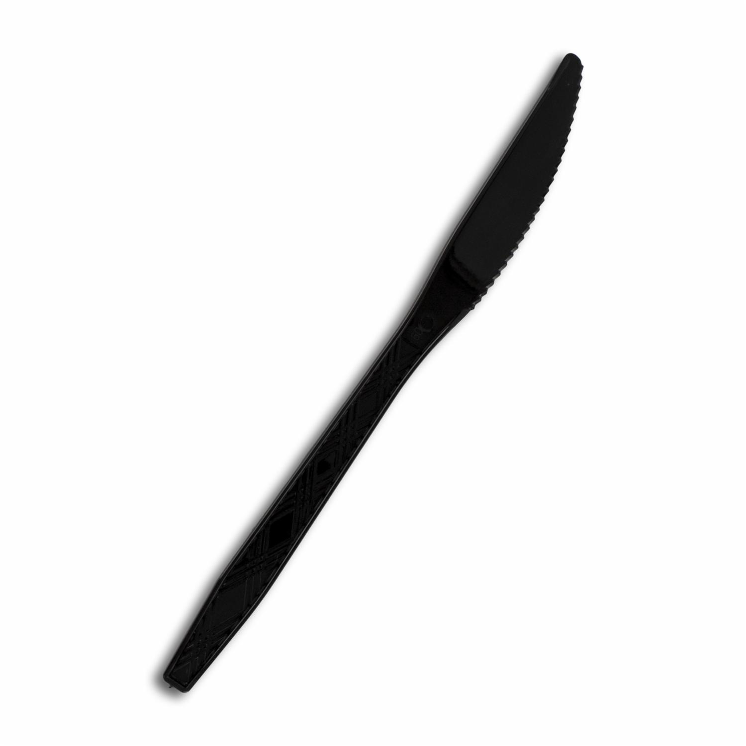 Cuchillo Plástico Negro PARTY X 20 Uds - Image 2