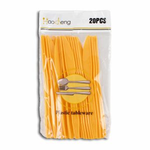 Cuchillo Plástico Naranja PARTY X 20 Uds