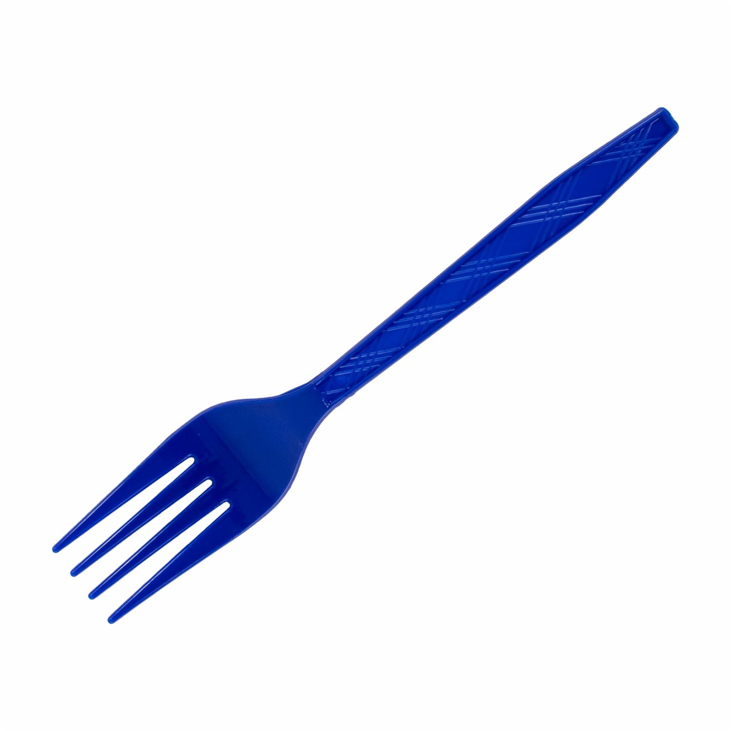 Tenedores Plásticos Azul Oscuro PARTY X 20 Uds - Image 2