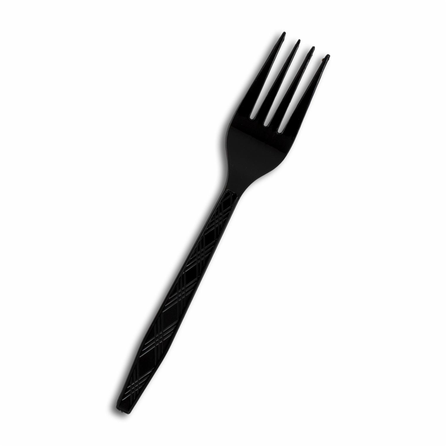 Tenedor Plástico Negro PARTY X 20 Uds - Image 2