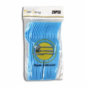 Tenedor Plástico Celeste PARTY X 20 Uds