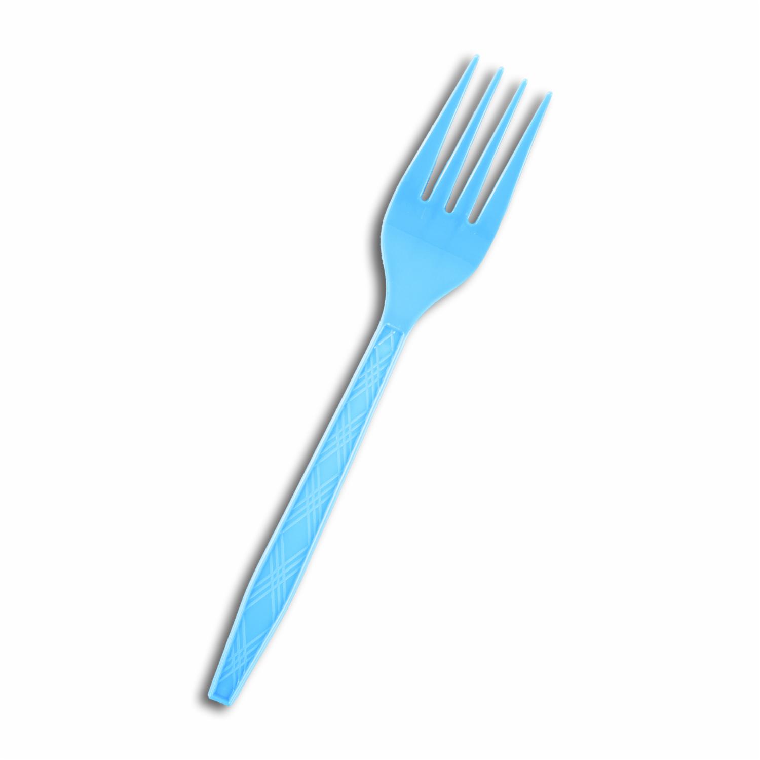 Tenedor Plástico Celeste PARTY X 20 Uds - Image 2