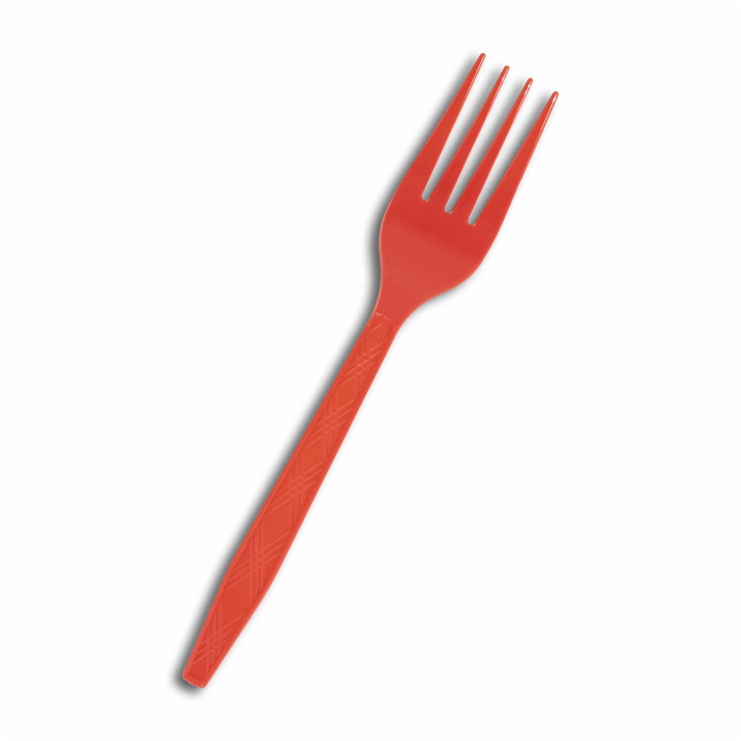 Tenedor Plástico Rojo PARTY X 20 Uds - Image 2