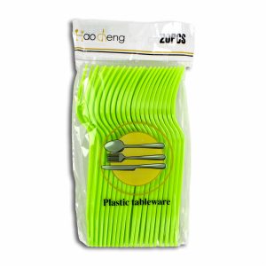 Tenedor Plástico Verde Limón PARTY X 20 Uds