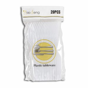 Tenedor Plástico Blanco PARTY X 20 Uds