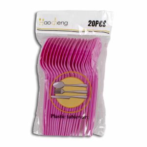 Cucharita Plástica Fucsia PARTY X 20 Uds