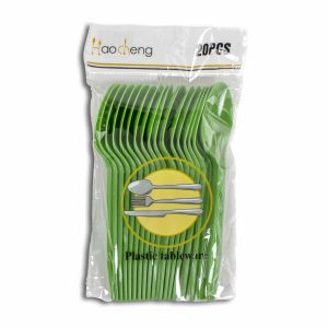 Cucharita Plástica Verde Oscuro PARTY X 20 Uds