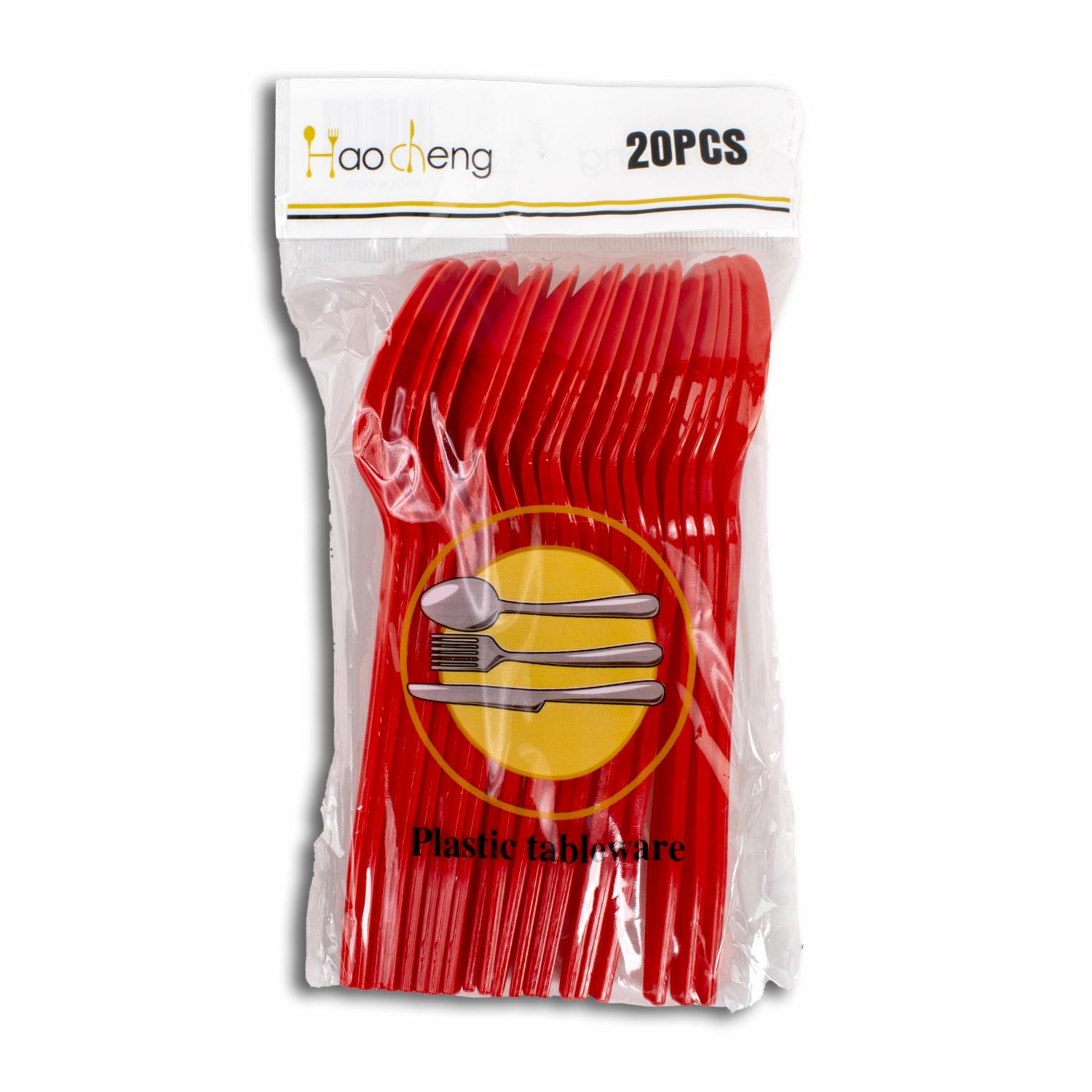 Cucharita Plástica Rojo PARTY X 20 Uds