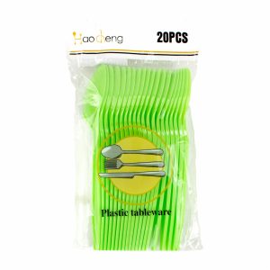 Cucharas Plásticas Verde Limón PARTY X 20 Uds