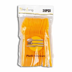 Cucharita Plástica Naranja PARTY X 20 Uds