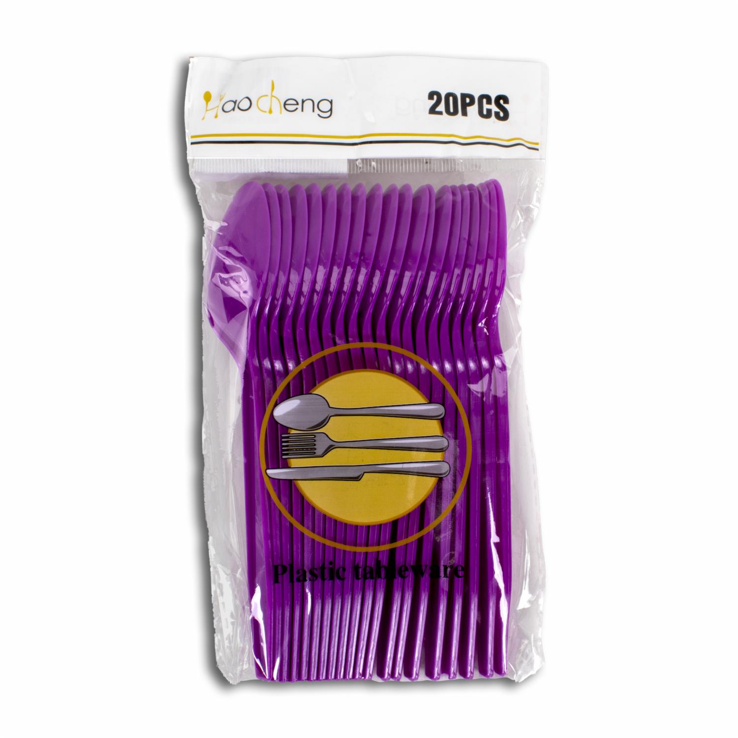 Cuchillo Plástico Lila PARTY X 20 Uds