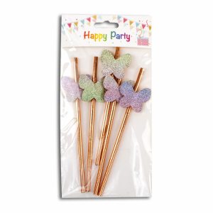 Sorbetes Desechables Diseño Mariposa PARTY X 5 Uds