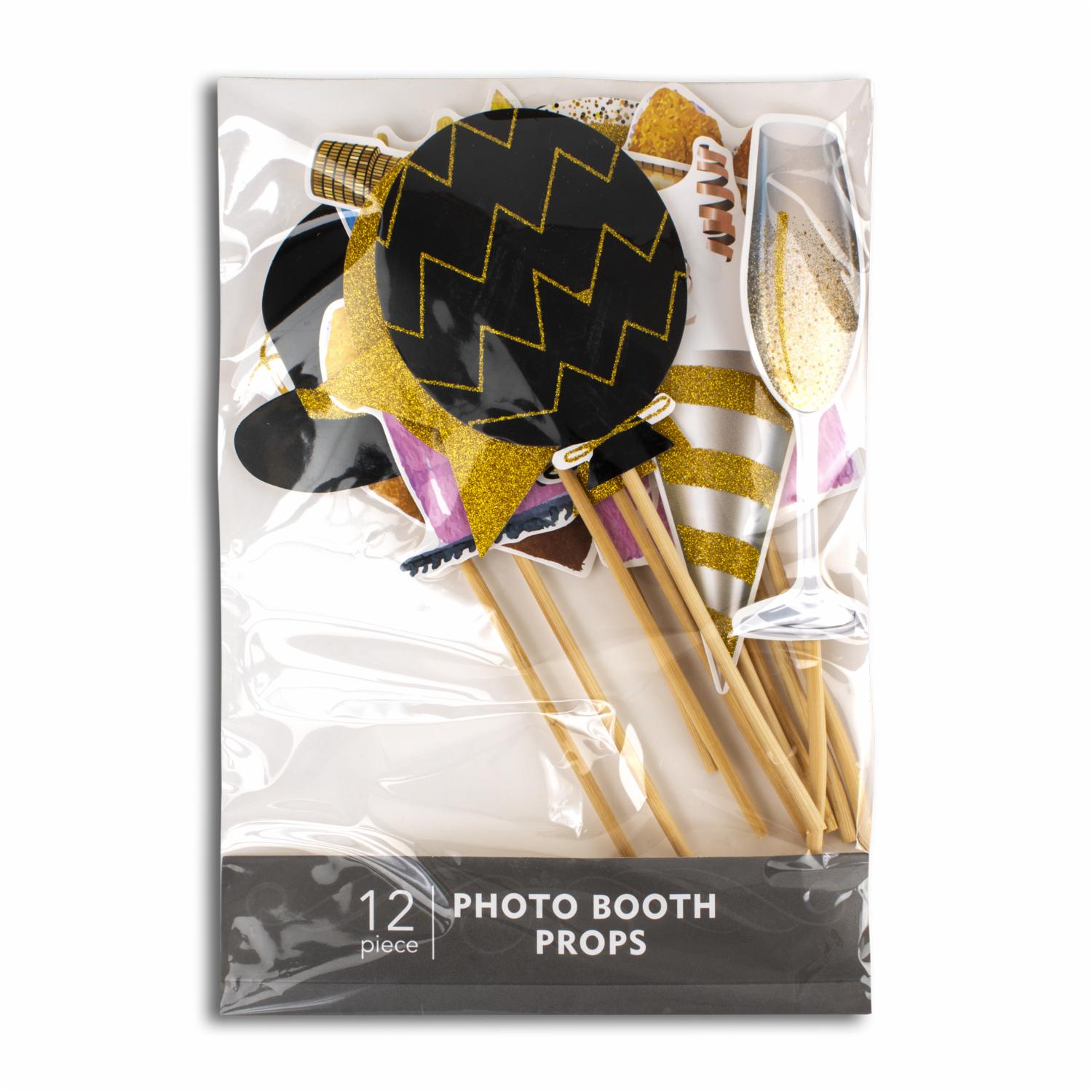 Accesorios Para Fotos Amarillo PARTY X 12 Uds