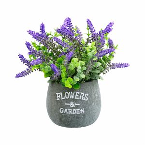 Maceta Con Flor Morada Artificial GUANGDONG XINXIN Unidad