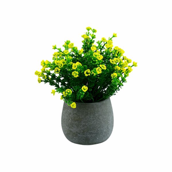 Maceta Gris Diseño Flor Amarilla GUANGDONG XINXIN - Image 2