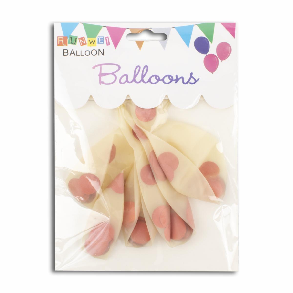 Globos Para Decoración Transparentes Círculos Dorados BALLOONS Unidad