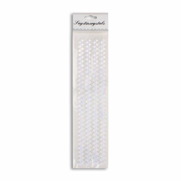 Adhesivo En Rombo Color Blanco LAYITINCRYSTALS