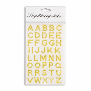 Abecedario Adhesivo Plateado Y Dorado LAYITINCRYSTALS Unidad