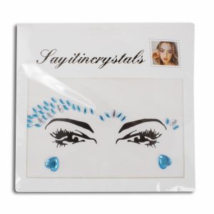 Adhesivo Facial Decorativo Celeste Rojo LAYITINCRYSTALS Unidad