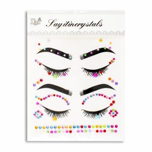 Adhesivo Facial Multicolores Rosas Celestes Turquesas LAYITINCRYSTALS Unidad
