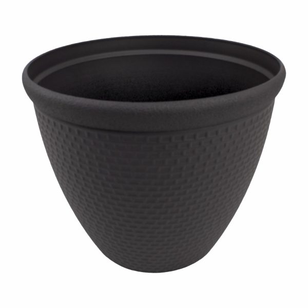 Maceta Tejida Cónica Color Negra LPS
