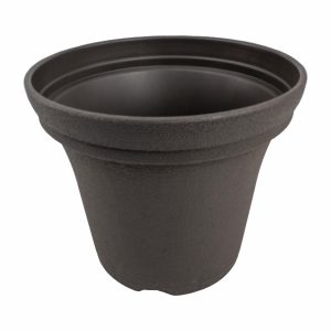 Maceta Corrugada Color Gris Con Plato LPS 25 X 20 Cm