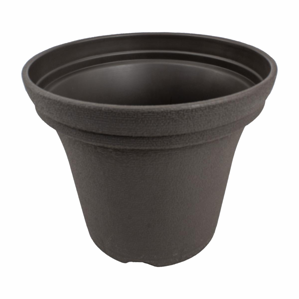 Maceta Corrugada Color Gris Con Plato LPS 25 X 20 Cm
