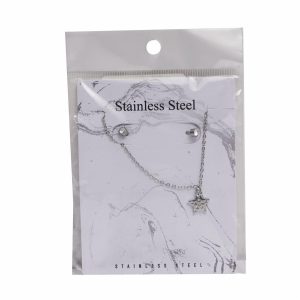 Juego De Bisutería Con Dije De Luna STAINLESS STEEL Set
