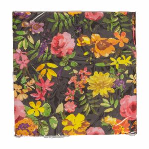 Servilleta Floral Negra 33 X 33 Cm DFHO X 20 Uds