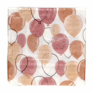 Servilleta Globo Rose 33 X 33 Cm DFHO X 20 Uds